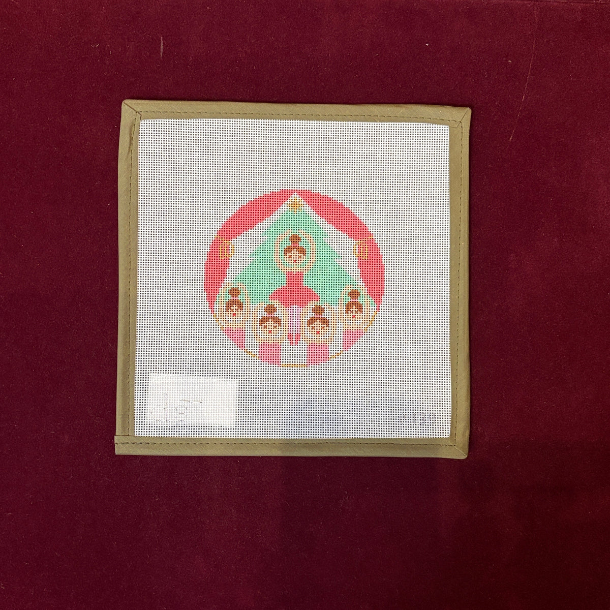 Ballet Girls Round-Needlepoint Canvas-Doolittle Stitchery-The Pepper Pot Barrington, IL