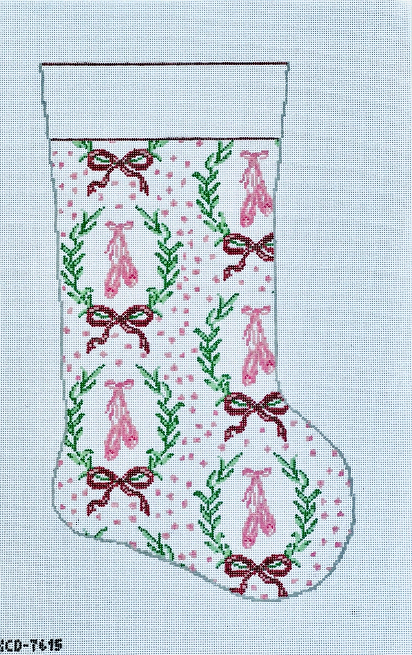 Ballet Stocking August Trunk Show-Needlepoint Canvas-KCN Designers-The Pepper Pot Barrington, IL