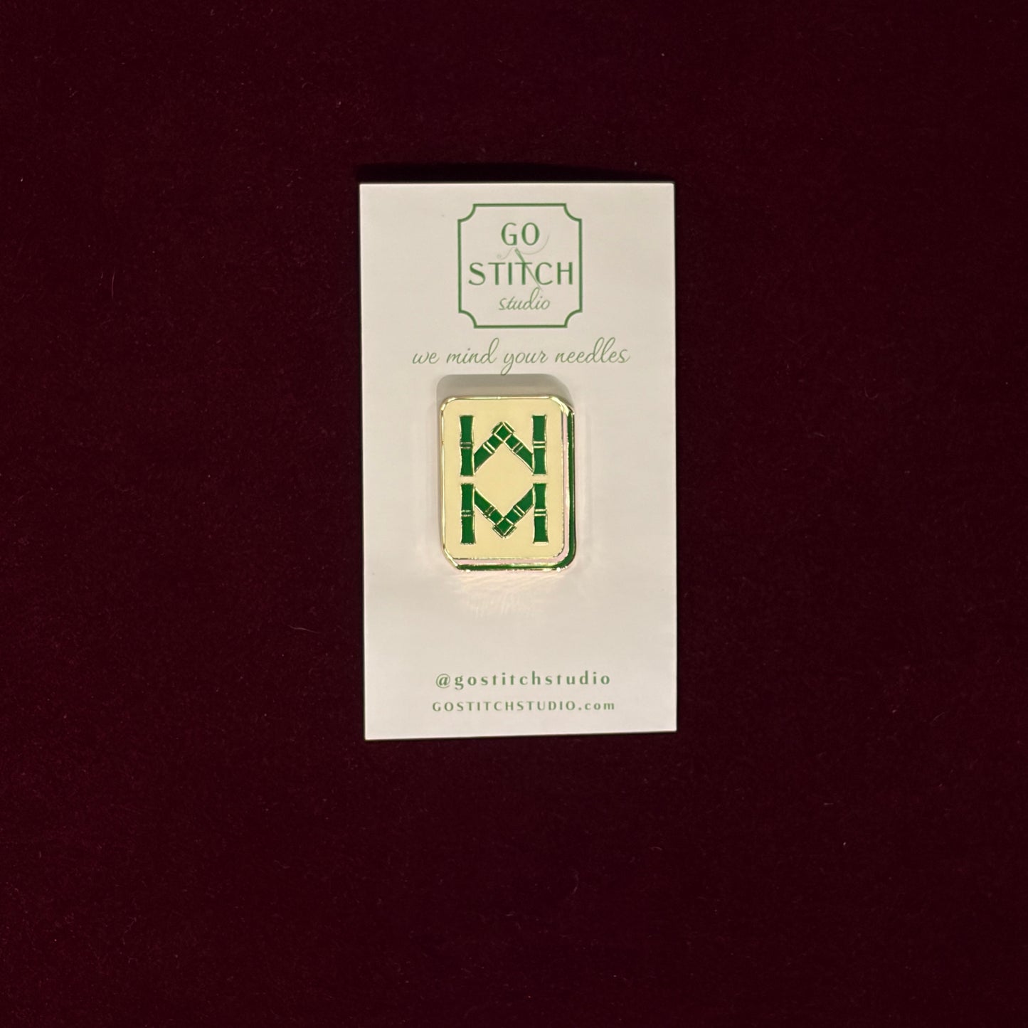 Bamboo Mahjong Tile Needle Minder-Needle Minder-Go Stitch Studio-The Pepper Pot