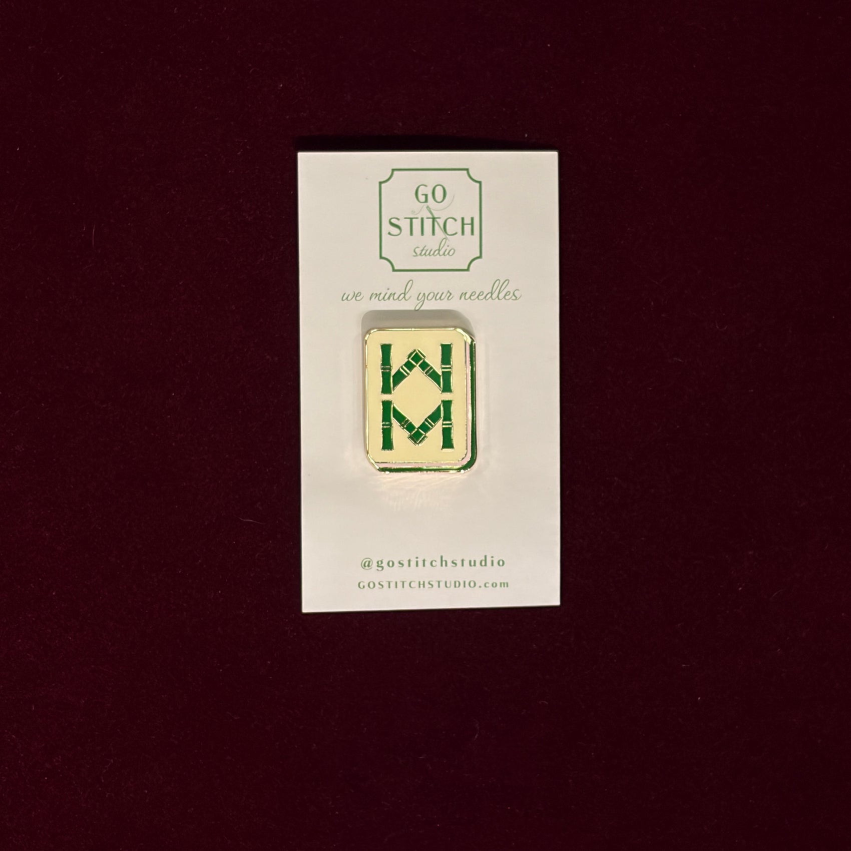 Bamboo Mahjong Tile Needle Minder-Needle Minder-Go Stitch Studio-The Pepper Pot