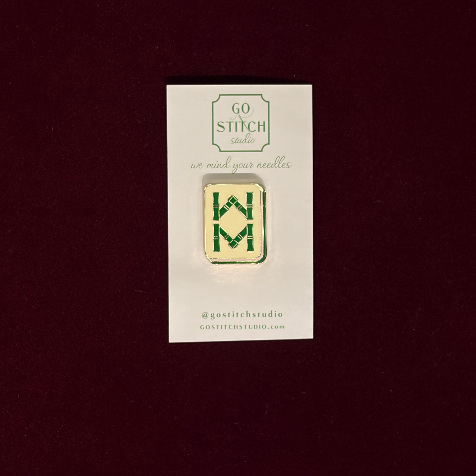 Bamboo Mahjong Tile Needle Minder-Needle Minder-Go Stitch Studio-The Pepper Pot