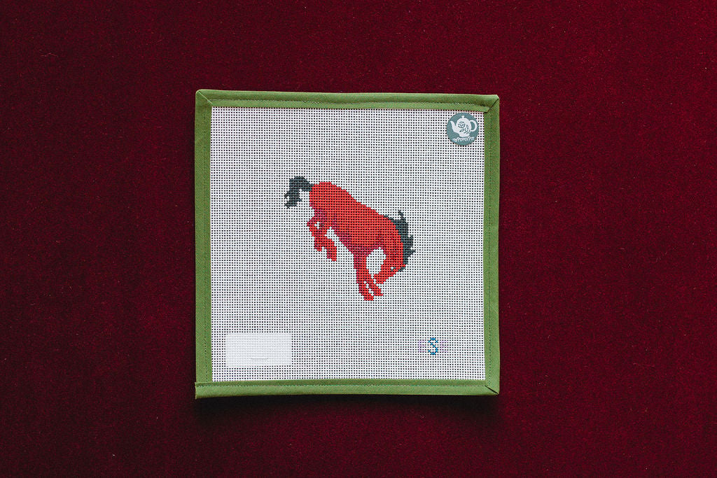 Barrington Bronco-Canvas-Ellen Elizabeth Stitches-The Pepper Pot