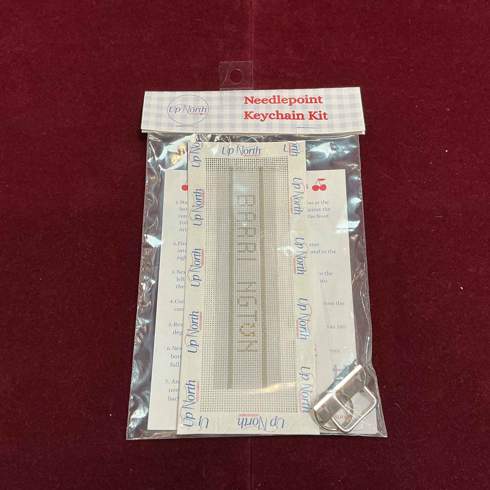 Barrington Horseshoe Keychain Kit-Needlepoint Canvas-Up North Needlepoint-The Pepper Pot Barrington, IL