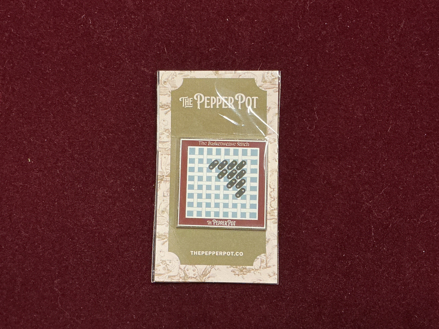 Basketweave The Pepper Pot Needle Minder-Needle Minder-The Pepper Pot-Magnetic Needle Minder-The Pepper Pot-Barrington IL