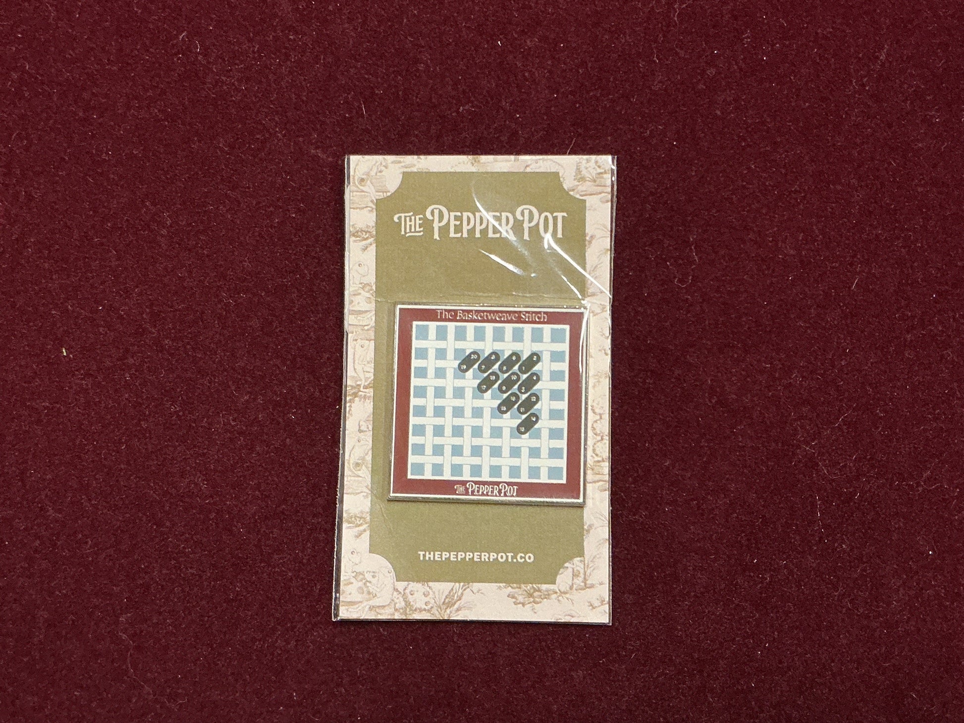 Basketweave The Pepper Pot Needle Minder-Needle Minder-The Pepper Pot-Magnetic Needle Minder-The Pepper Pot-Barrington IL