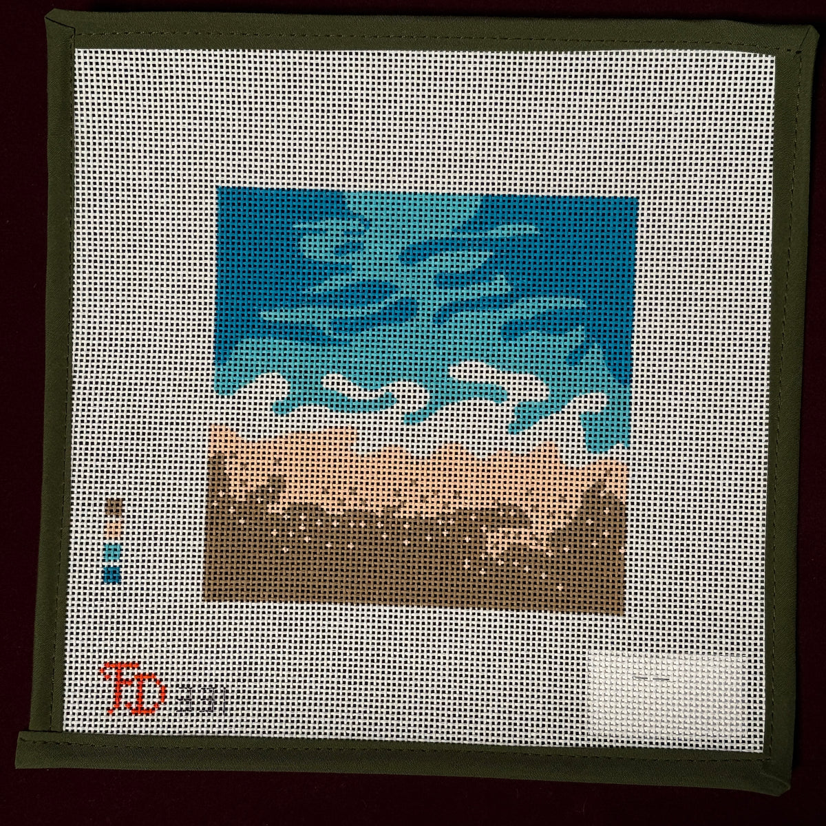Beach Water and Sand-Needlepoint Canvas-The Collection Designs-The Pepper Pot Barrington, IL