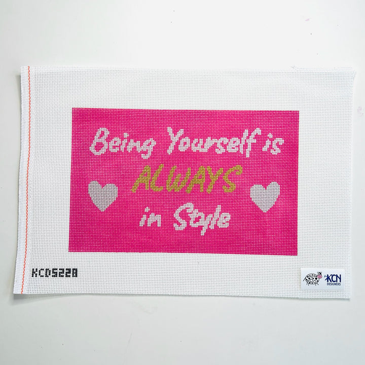Being Yourself is Always in Style August Trunk Show-Needlepoint Canvas-KCN Designers-The Pepper Pot Barrington, IL