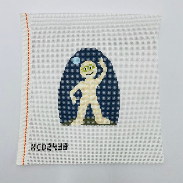 Benie the Mummy August Trunk Show-Needlepoint Canvas-KCN Designers-The Pepper Pot Barrington, IL