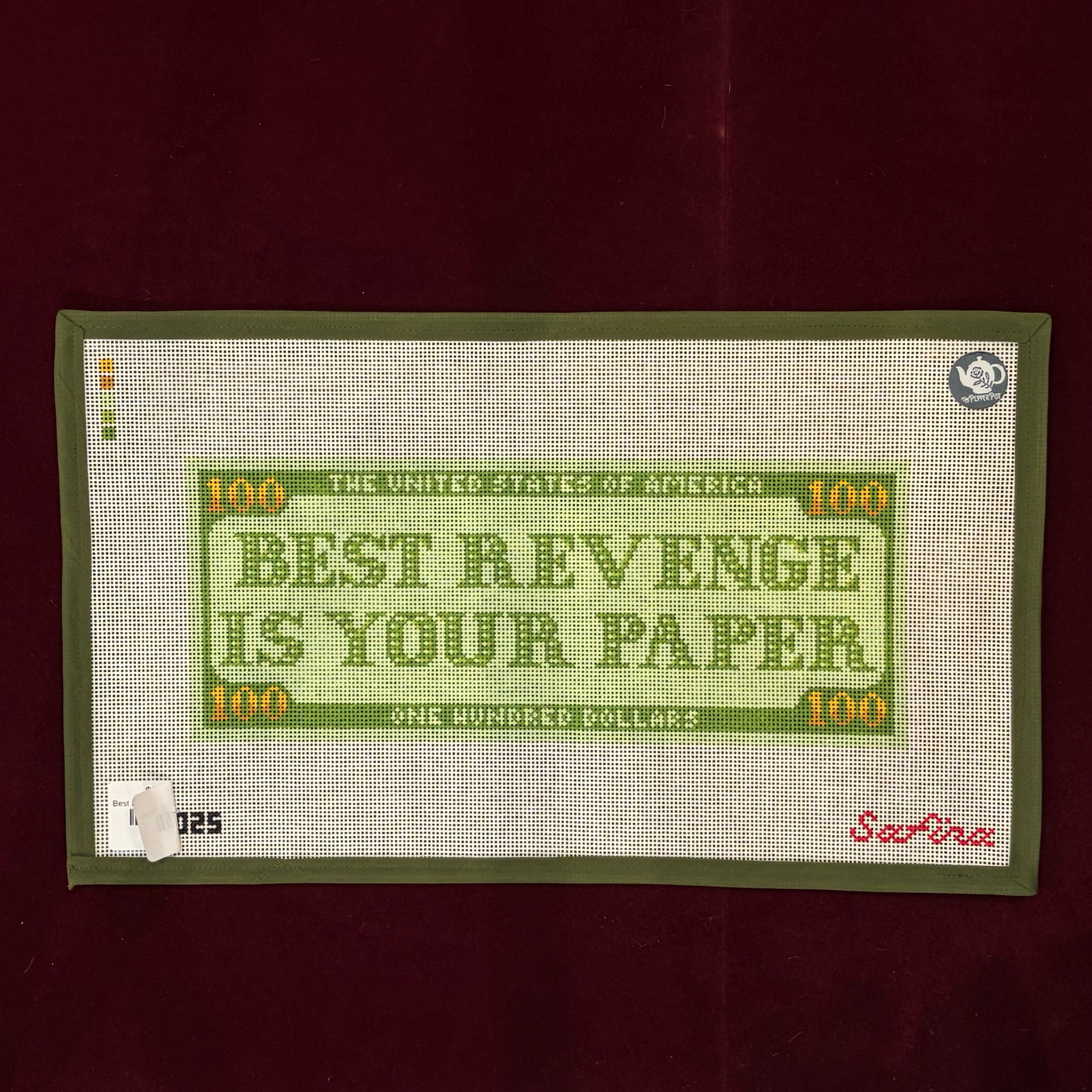 Best Revenge Is Your Paper-Canvas-Safira Stitches-The Pepper Pot
