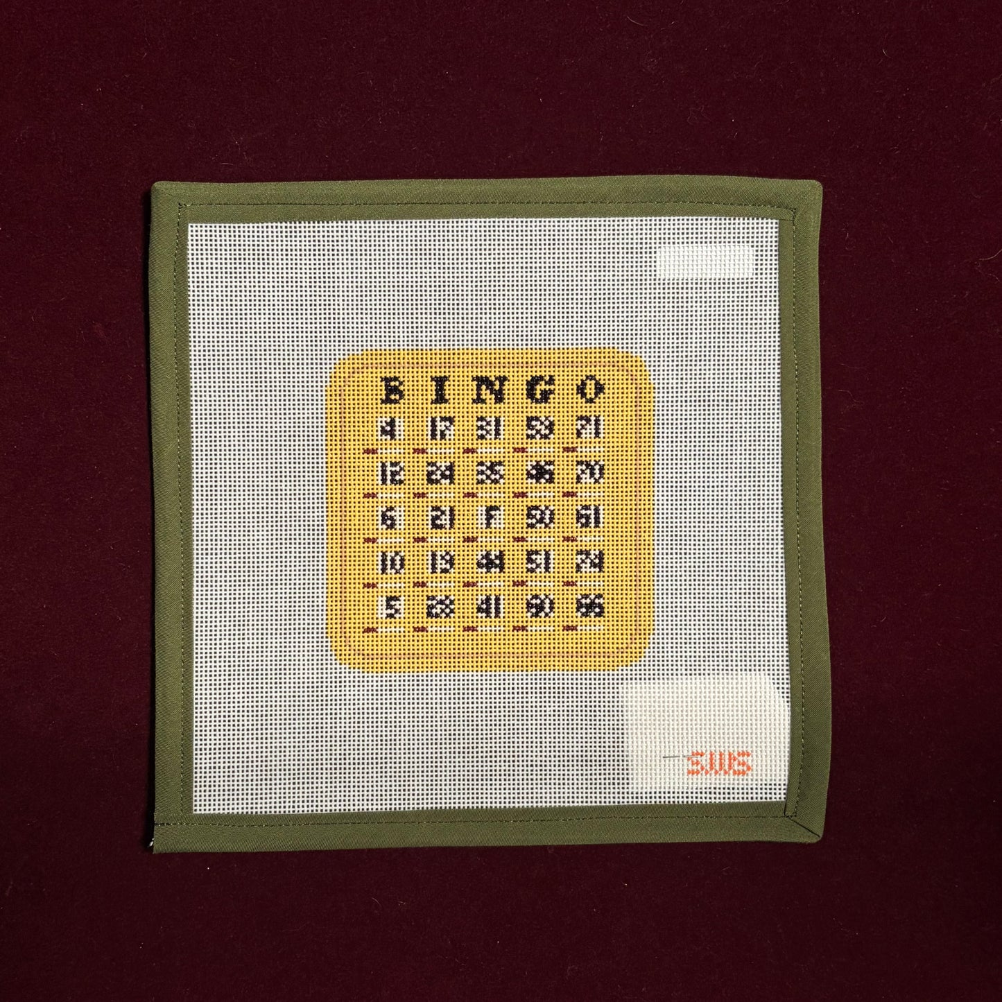 Bingo-Canvas-Stitching with Stacey-The Pepper Pot