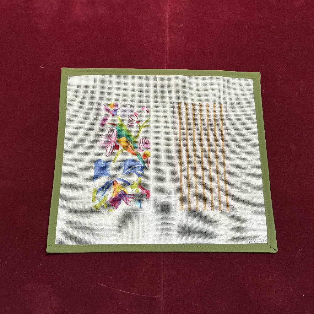 Bird and White Orchids-Needlepoint Canvas-Colors of Praise-The Pepper Pot Barrington, IL