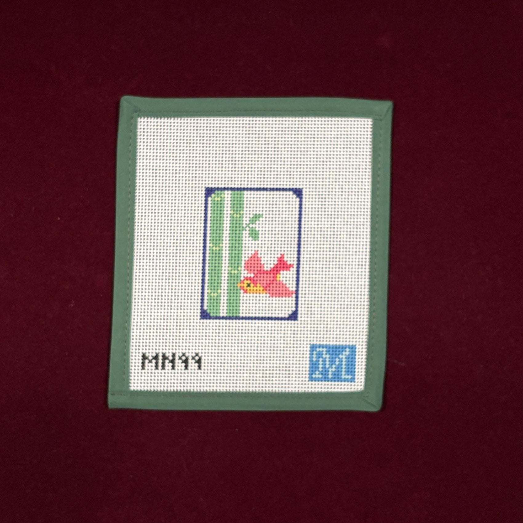 Bird Bam Mahjong Tile-Canvas-Maura Nolan Designs-The Pepper Pot