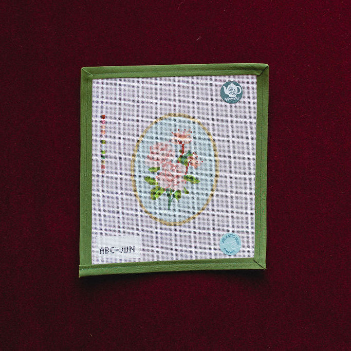 Birth Flowers: June-Canvas-Atlantic Blue Canvas-The Pepper Pot