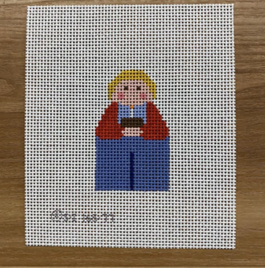 Birthday Boy Angel August Trunk Show-Needlepoint Canvas-KCN Designers-The Pepper Pot Barrington, IL