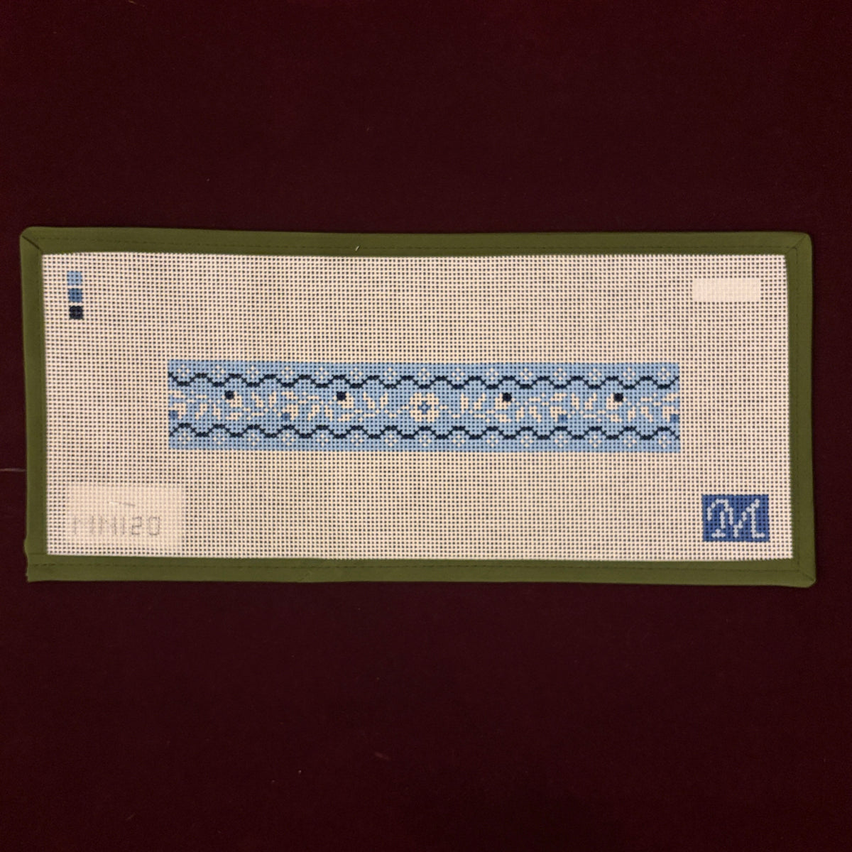 Blooms of Blue-Needlepoint Canvas-Maura Nolan Designs-The Pepper Pot Barrington, IL