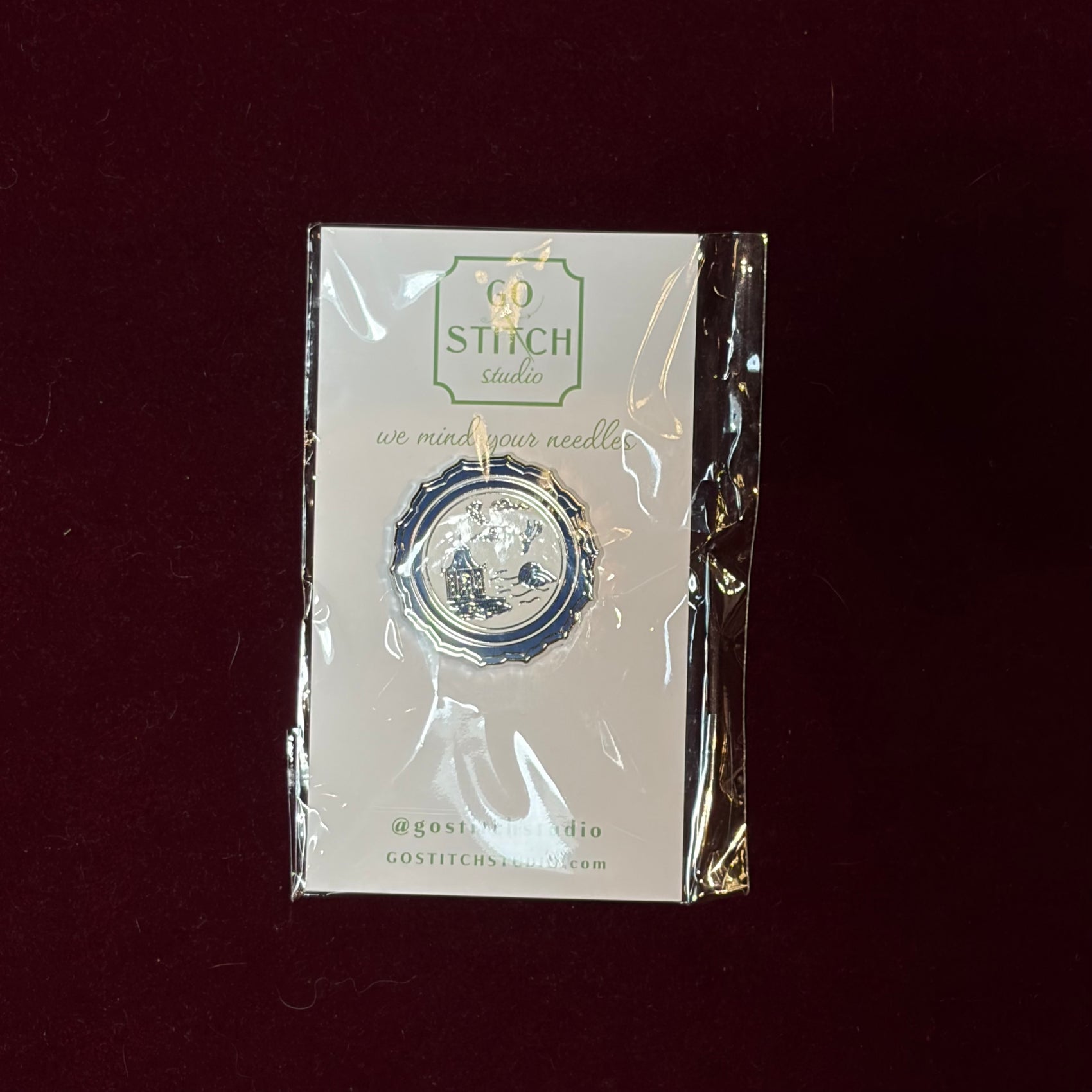 Blue Canton Plate Needle Minder-Needle Minder-Go Stitch Studio-The Pepper Pot
