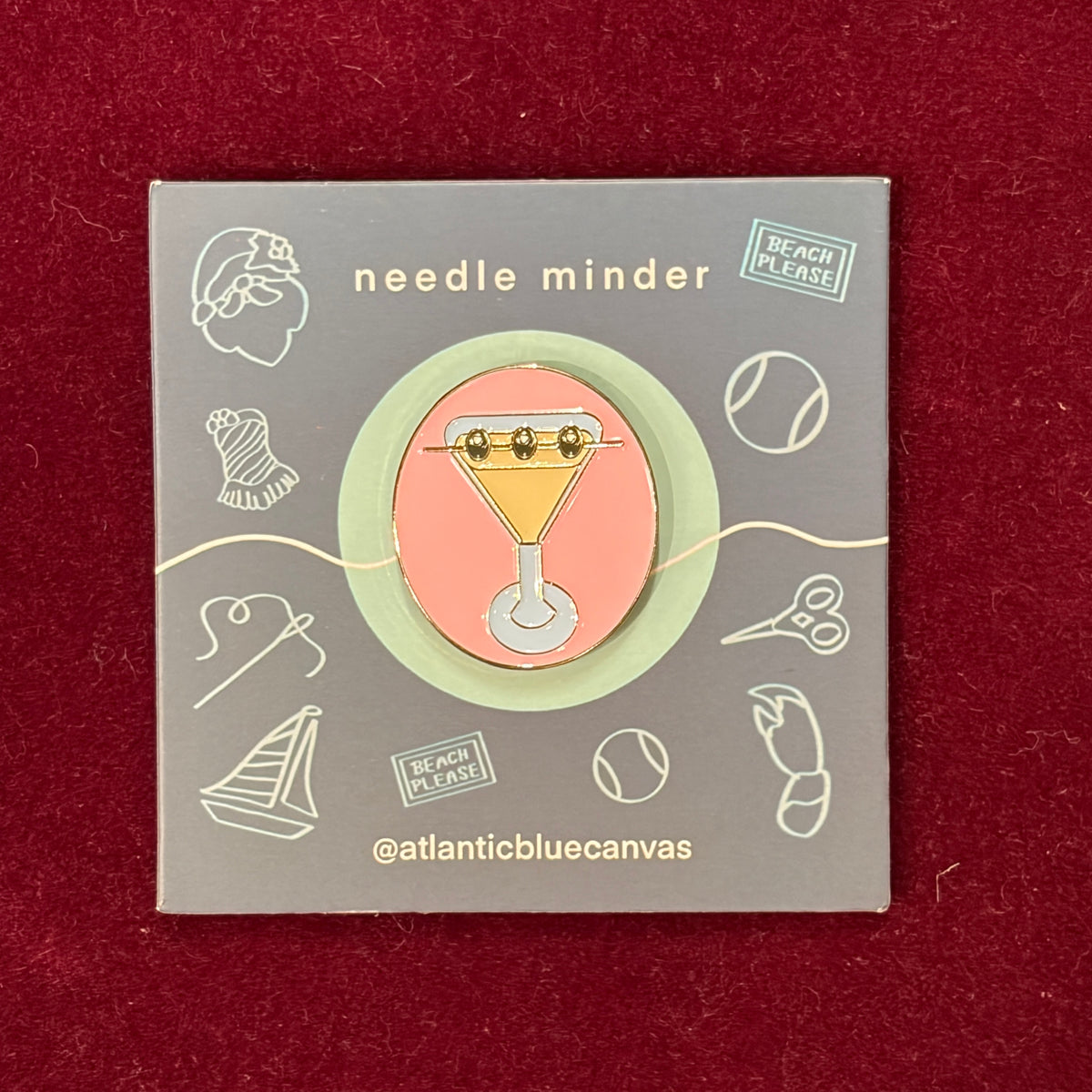 Blue Cheese Martini-Accessories-Atlantic Blue Canvas-Magnetic Needle Minder-The Pepper Pot-Barrington IL