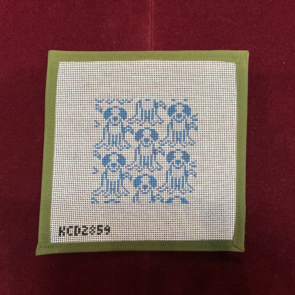 Blue Dog Pattern-Needlepoint Canvas-KCN Designers-The Pepper Pot Barrington, IL