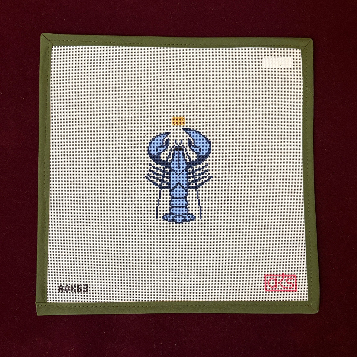 Blue Lobster Ornament/Coaster-Needlepoint Canvas-Ann Kaye Studio-The Pepper Pot Barrington, IL
