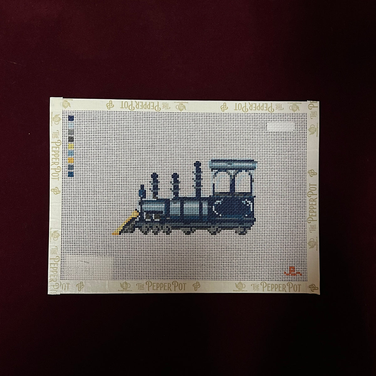 Blue Train-Needlepoint Canvas-Goodpoint Needlepoint-The Pepper Pot Barrington, IL