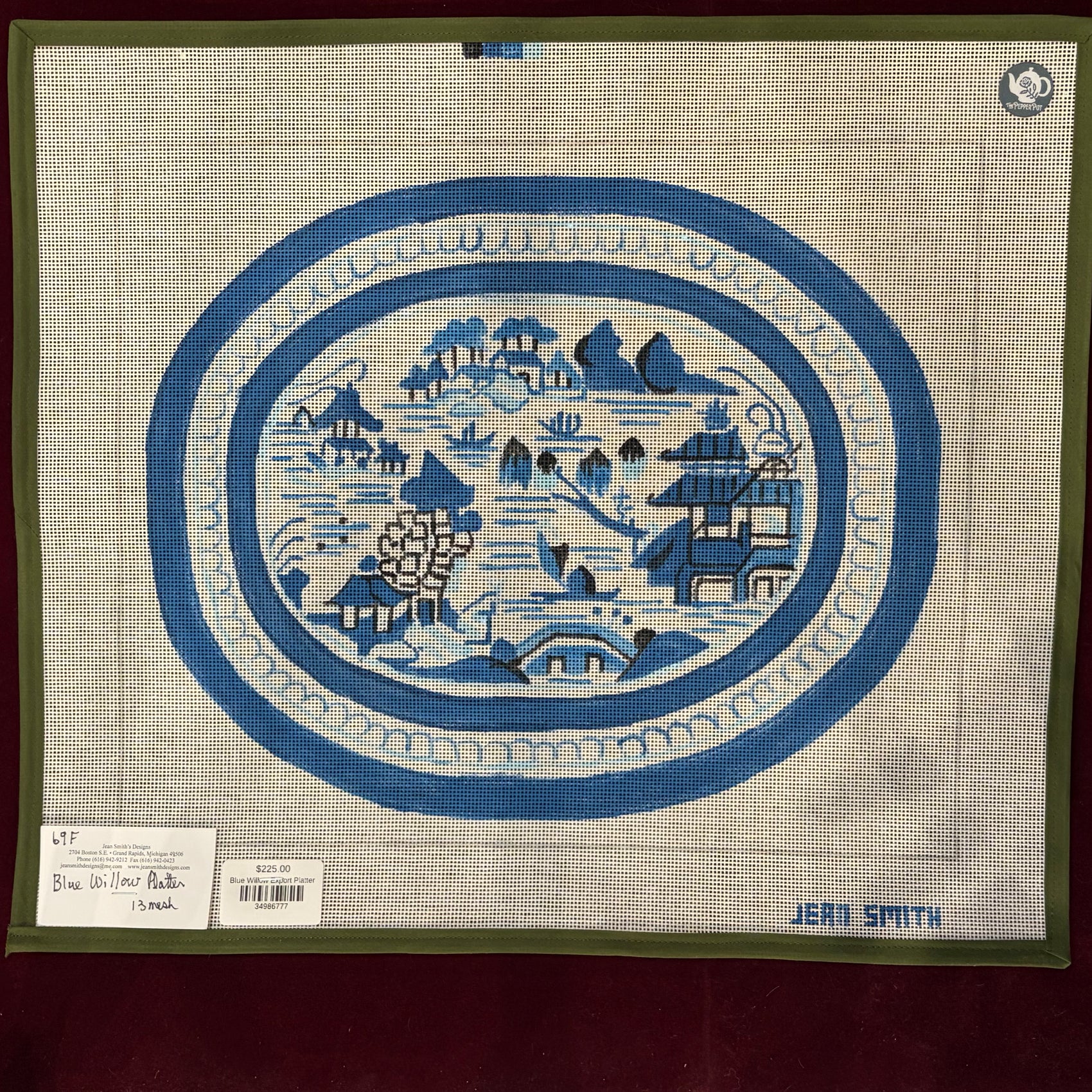 Blue Willow Export Platter-Canvas-Jean Smith-The Pepper Pot