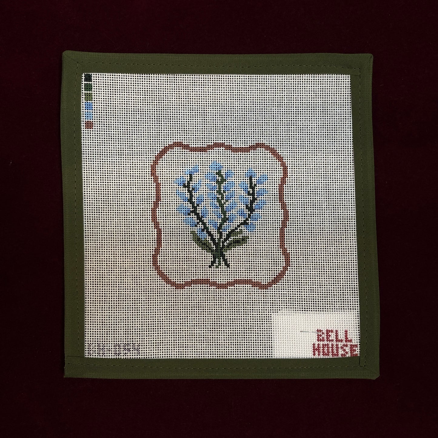 Bluebonnets-Needlepoint Canvas-Bell House Designs-The Pepper Pot Barrington, IL