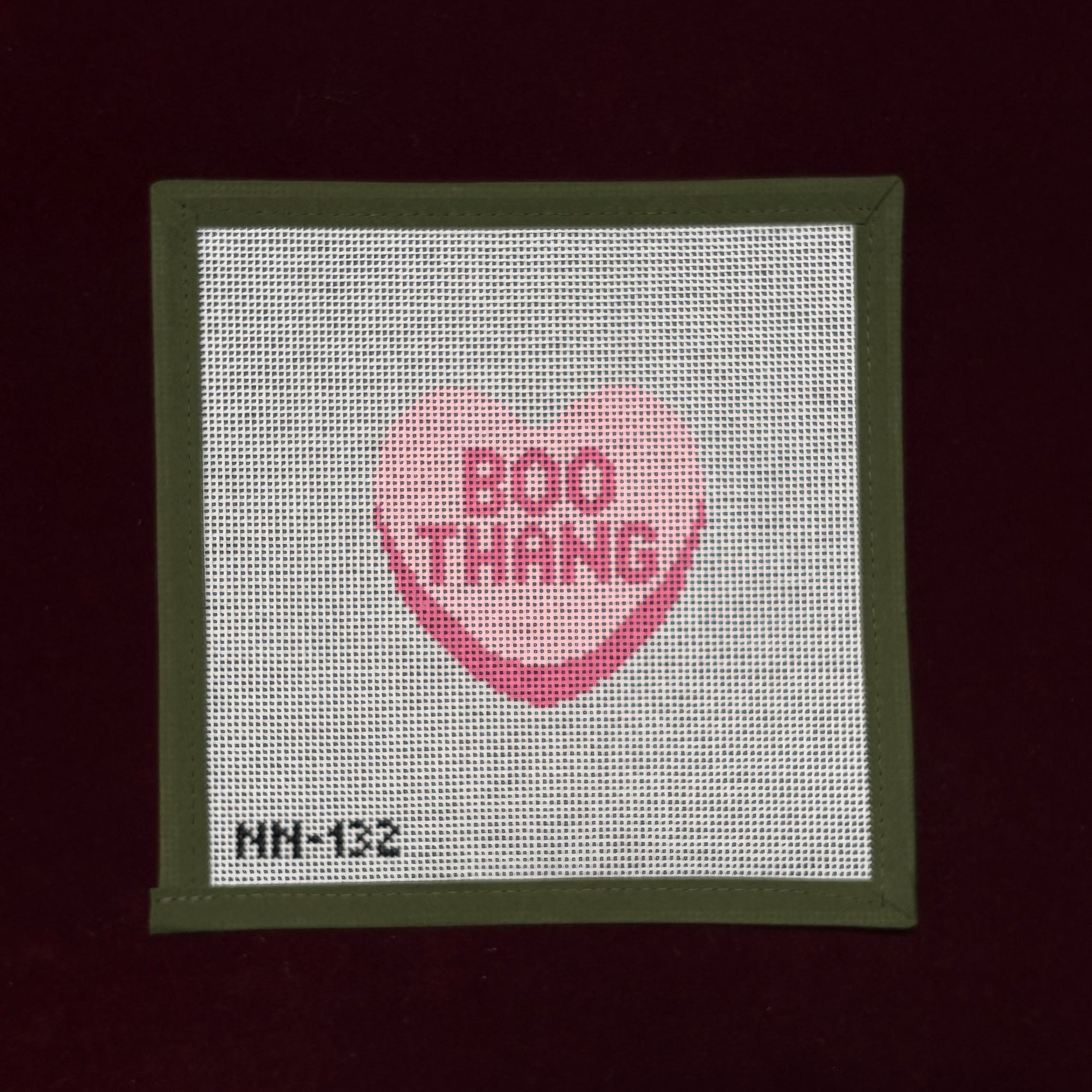 Boo Thang Heart-Needlepoint Canvas-Needle Nola-The Pepper Pot Barrington, IL