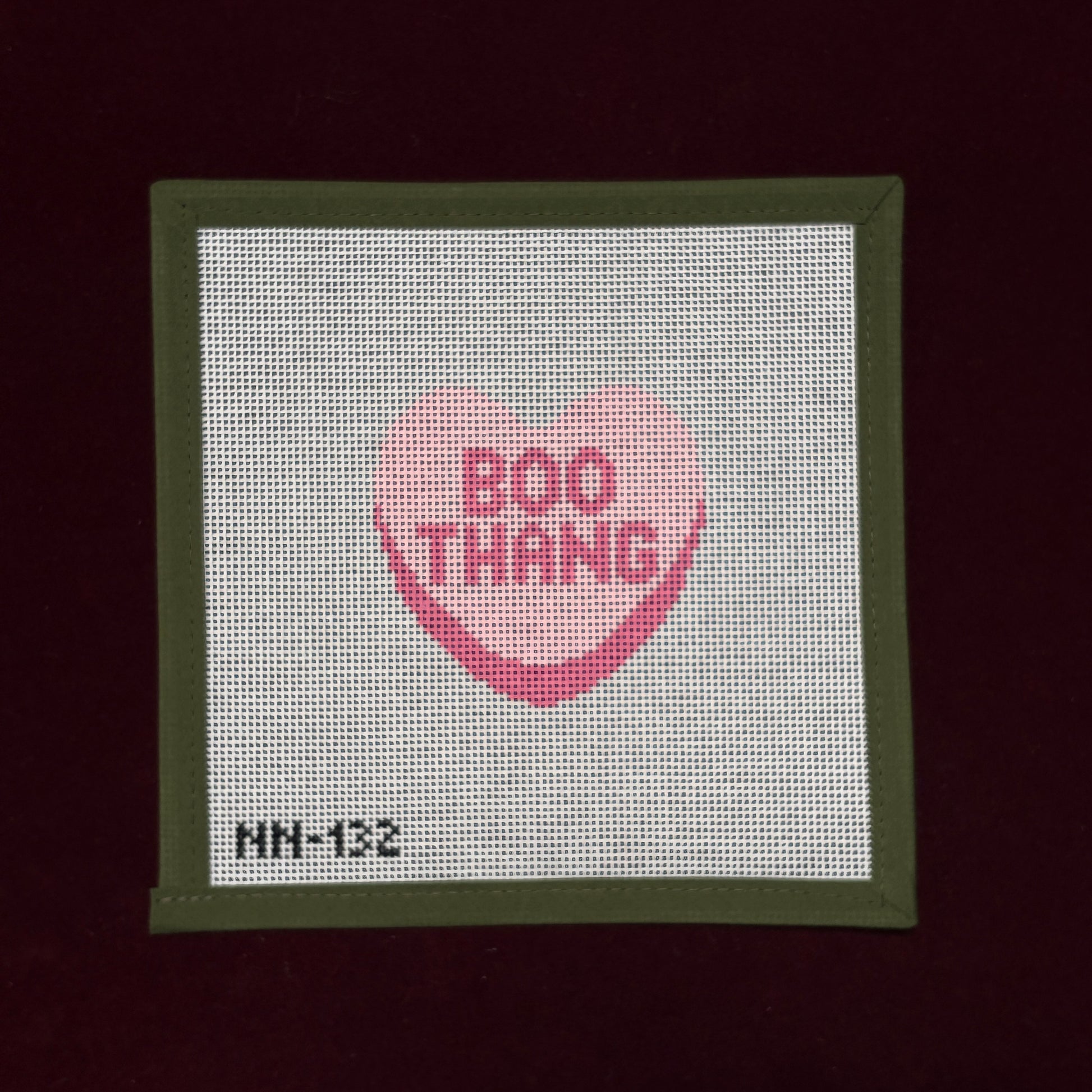 Boo Thang Heart-Needlepoint Canvas-Needle Nola-The Pepper Pot Barrington, IL