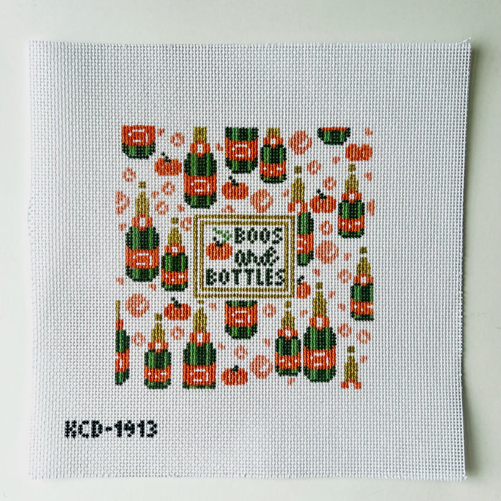 Boos and Bottles August Trunk Show-Needlepoint Canvas-KCN Designers-The Pepper Pot Barrington, IL
