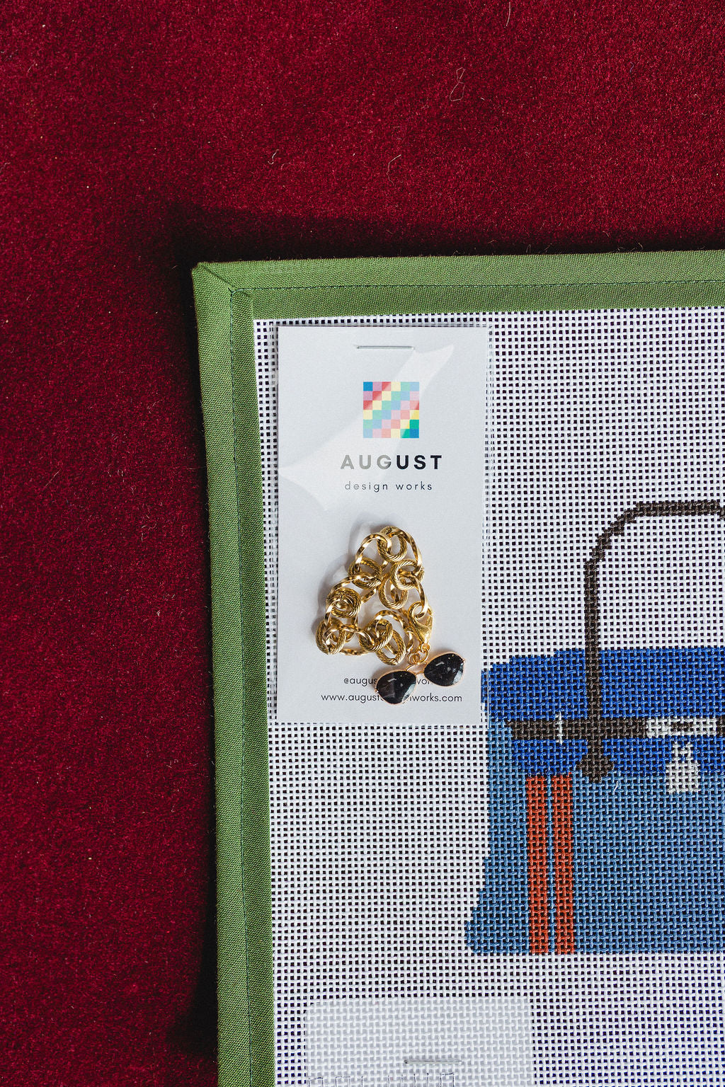 Bougie Bag- Cornflower-Canvas-August Design Works-The Pepper Pot