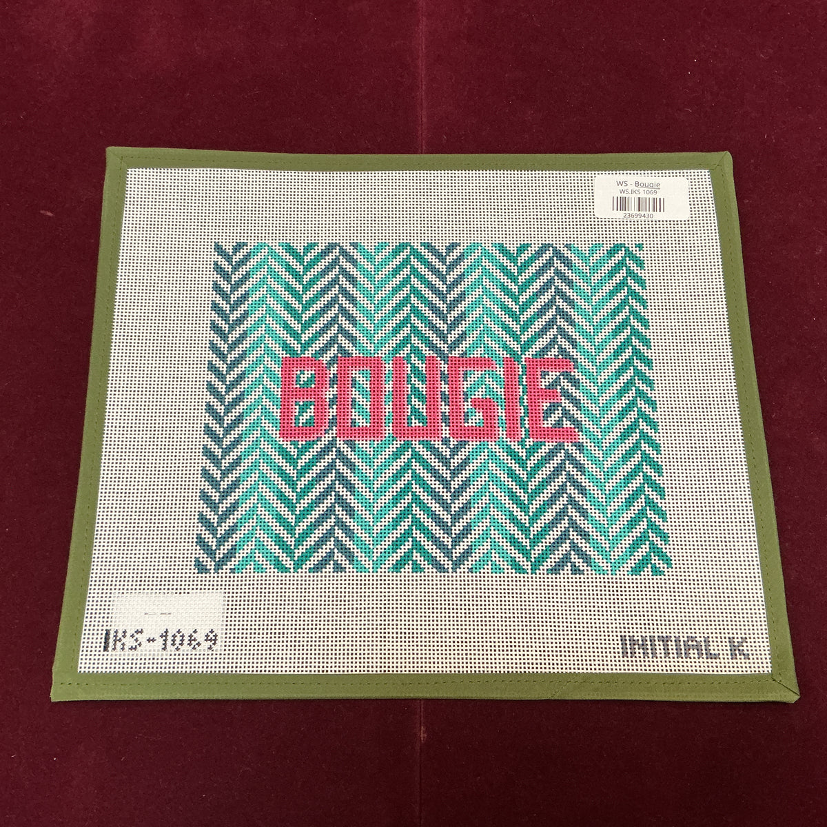 Bougie-Needlepoint Canvas-Initial K Studio-The Pepper Pot Barrington, IL