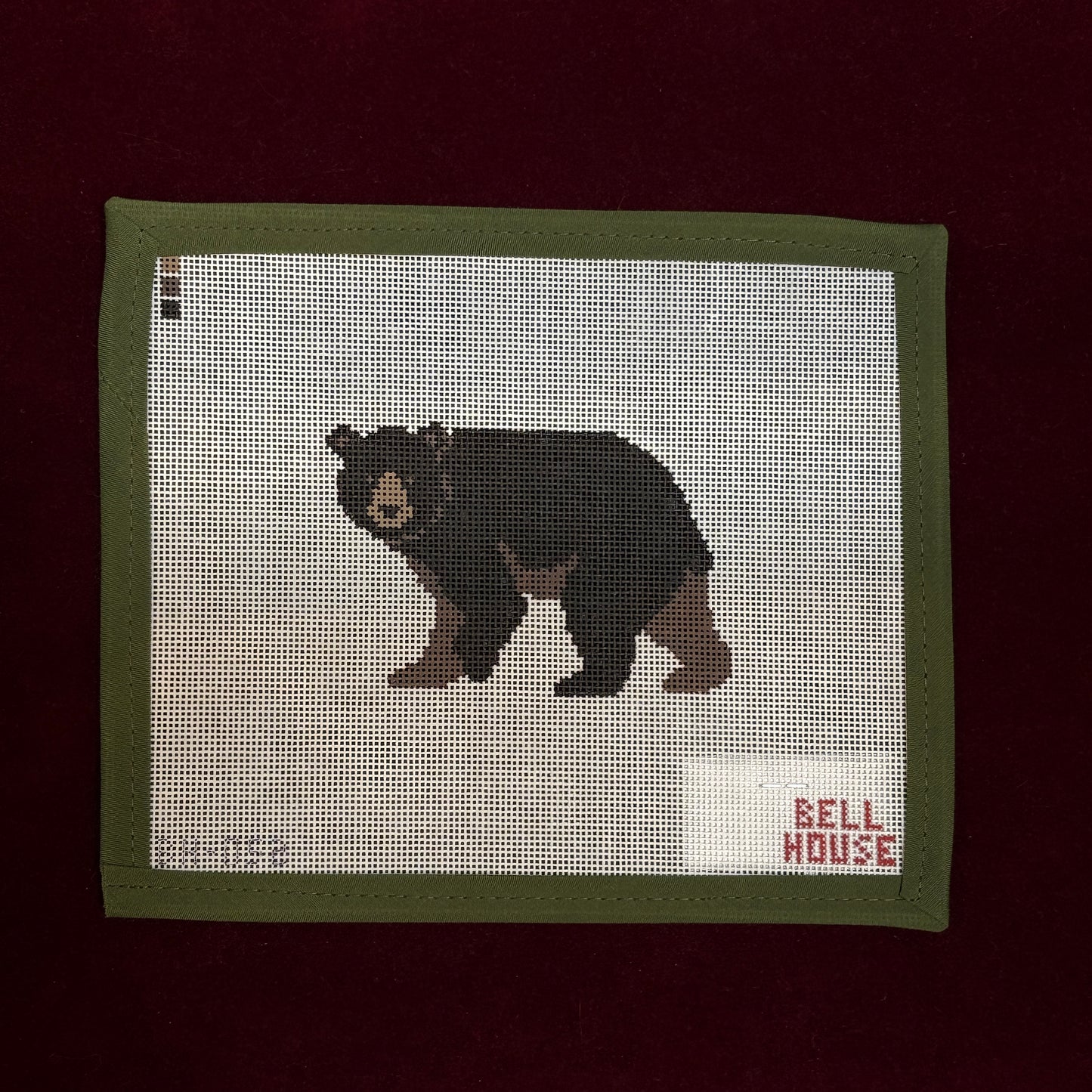 Brown Bear-Needlepoint Canvas-Bell House Designs-The Pepper Pot Barrington, IL