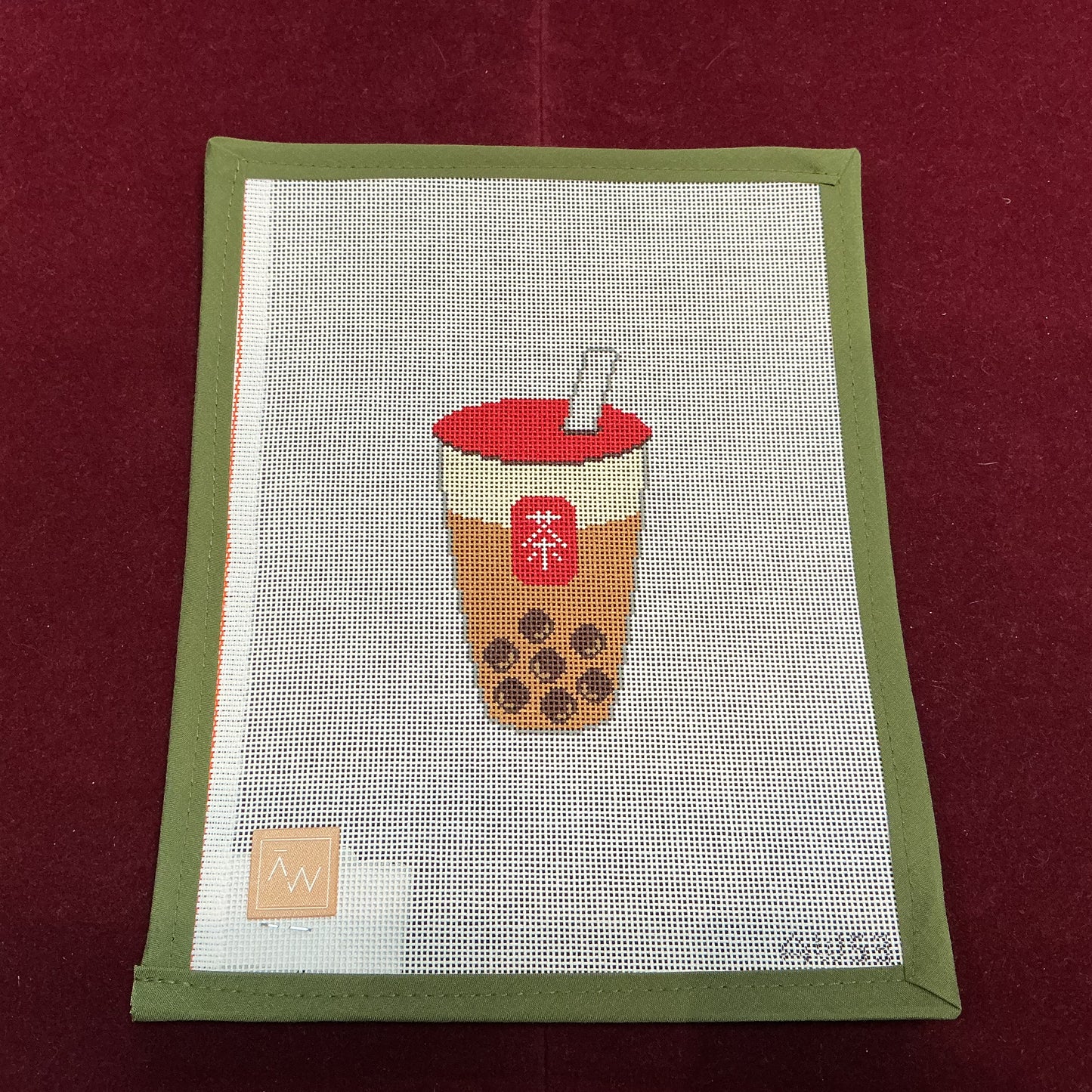 Bubble Tea-Needlepoint Canvas-Audrey Wu-The Pepper Pot Barrington, IL
