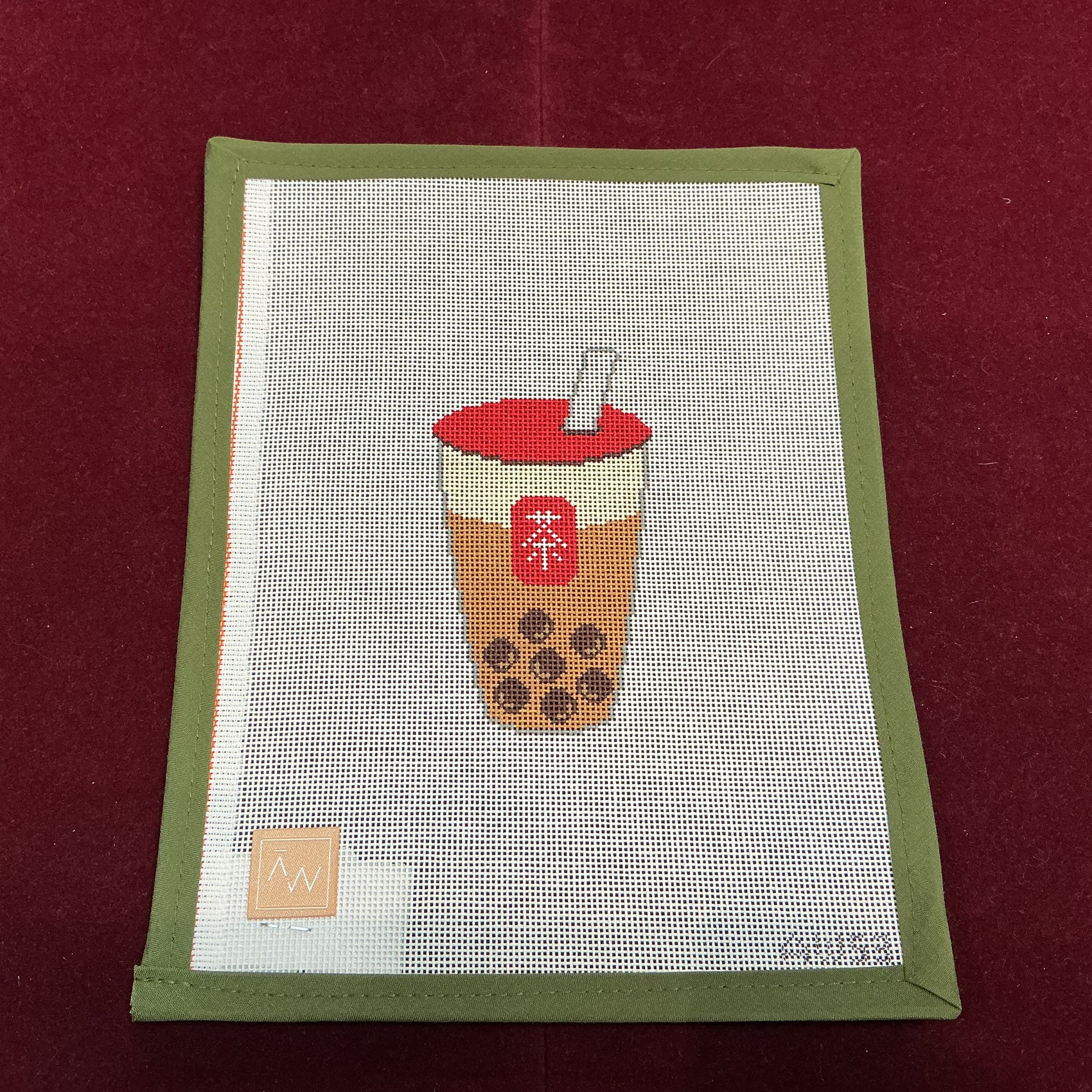 Bubble Tea-Needlepoint Canvas-Audrey Wu-The Pepper Pot Barrington, IL