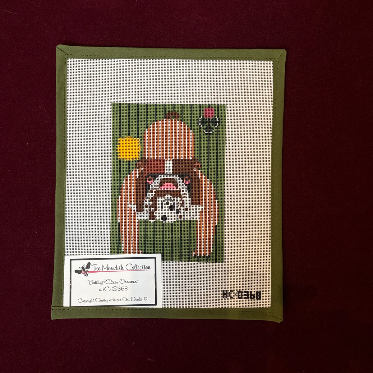 Bulldog - Claws-Needlepoint Canvas-The Meredith Collection-The Pepper Pot Barrington, IL