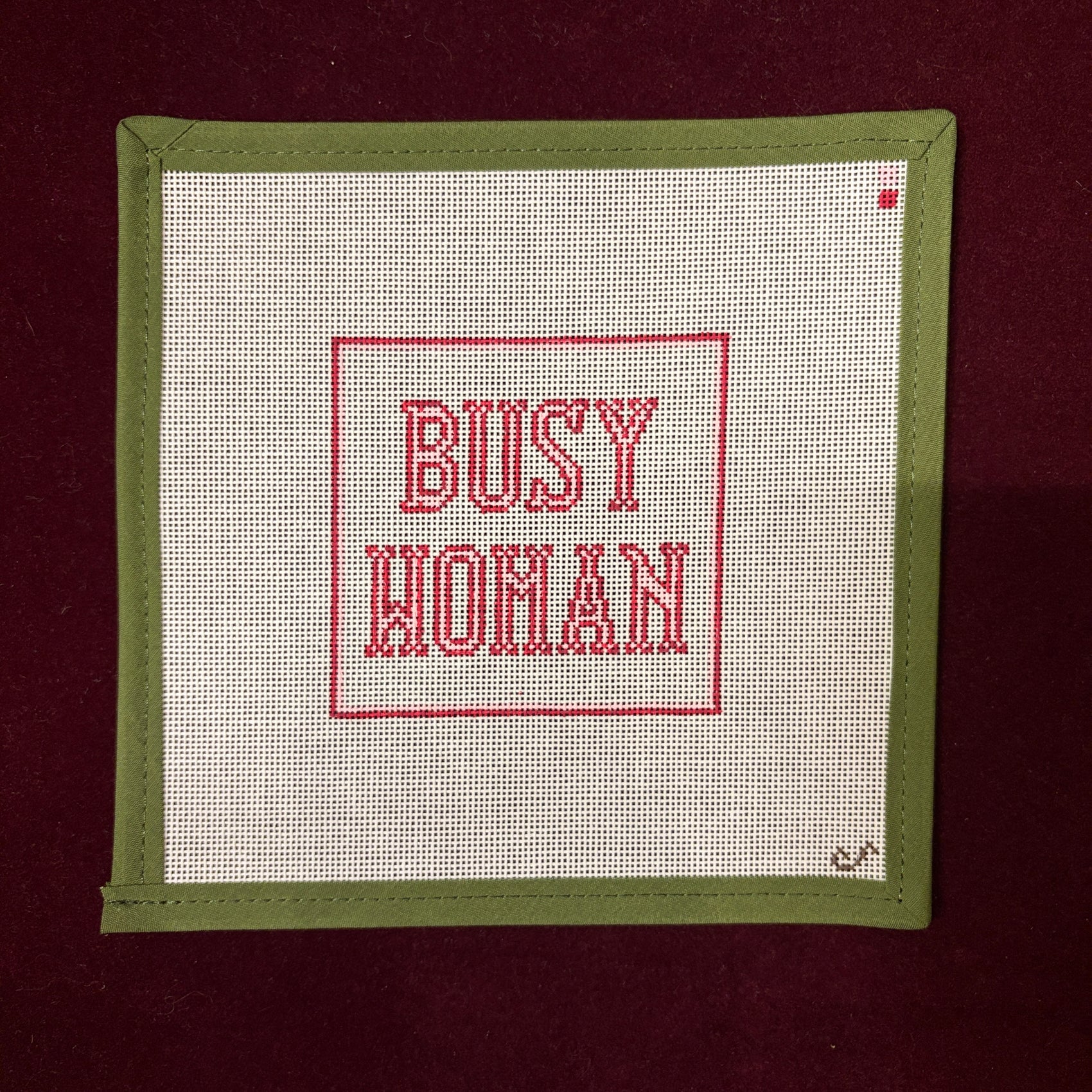 Busy Woman-Needlepoint Canvas-Sunday Shoppe-The Pepper Pot Barrington, IL