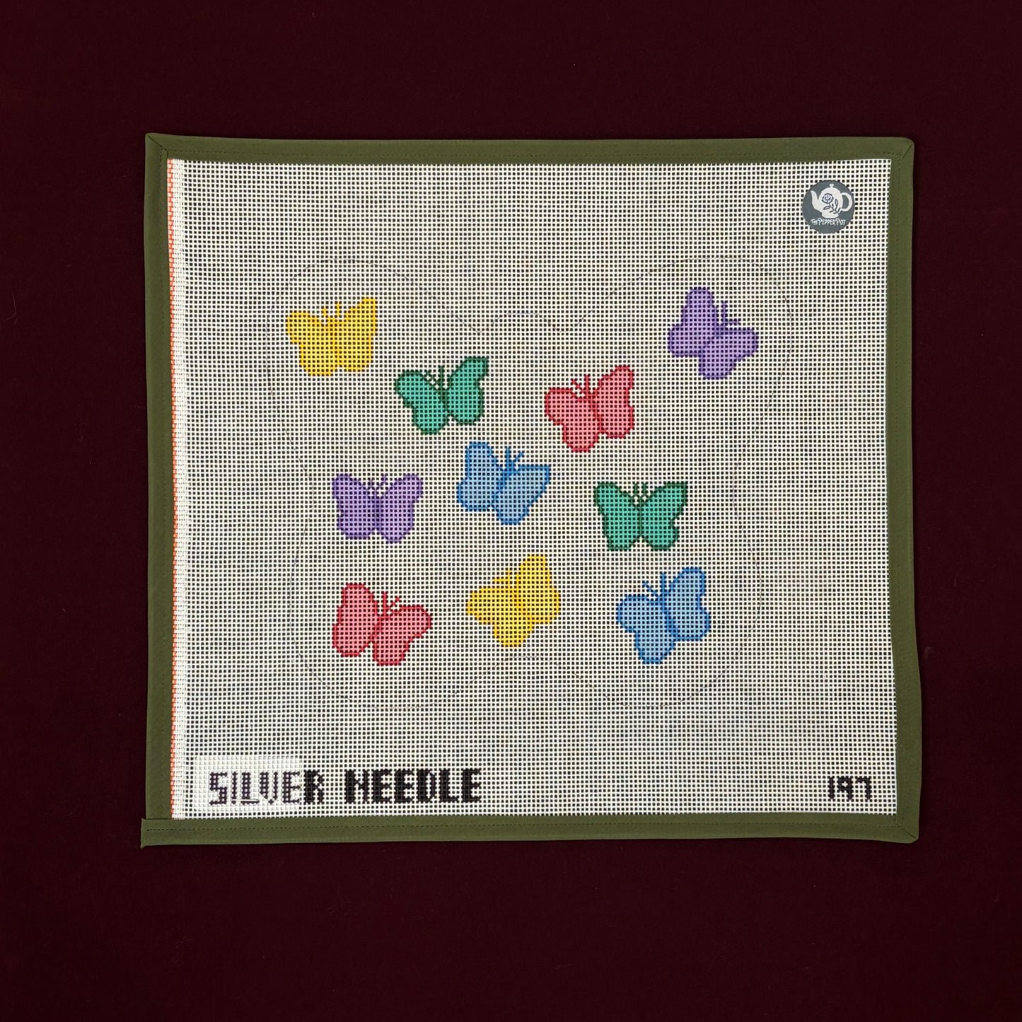 Butterfly Pillow-Canvas-Silver Needle-The Pepper Pot