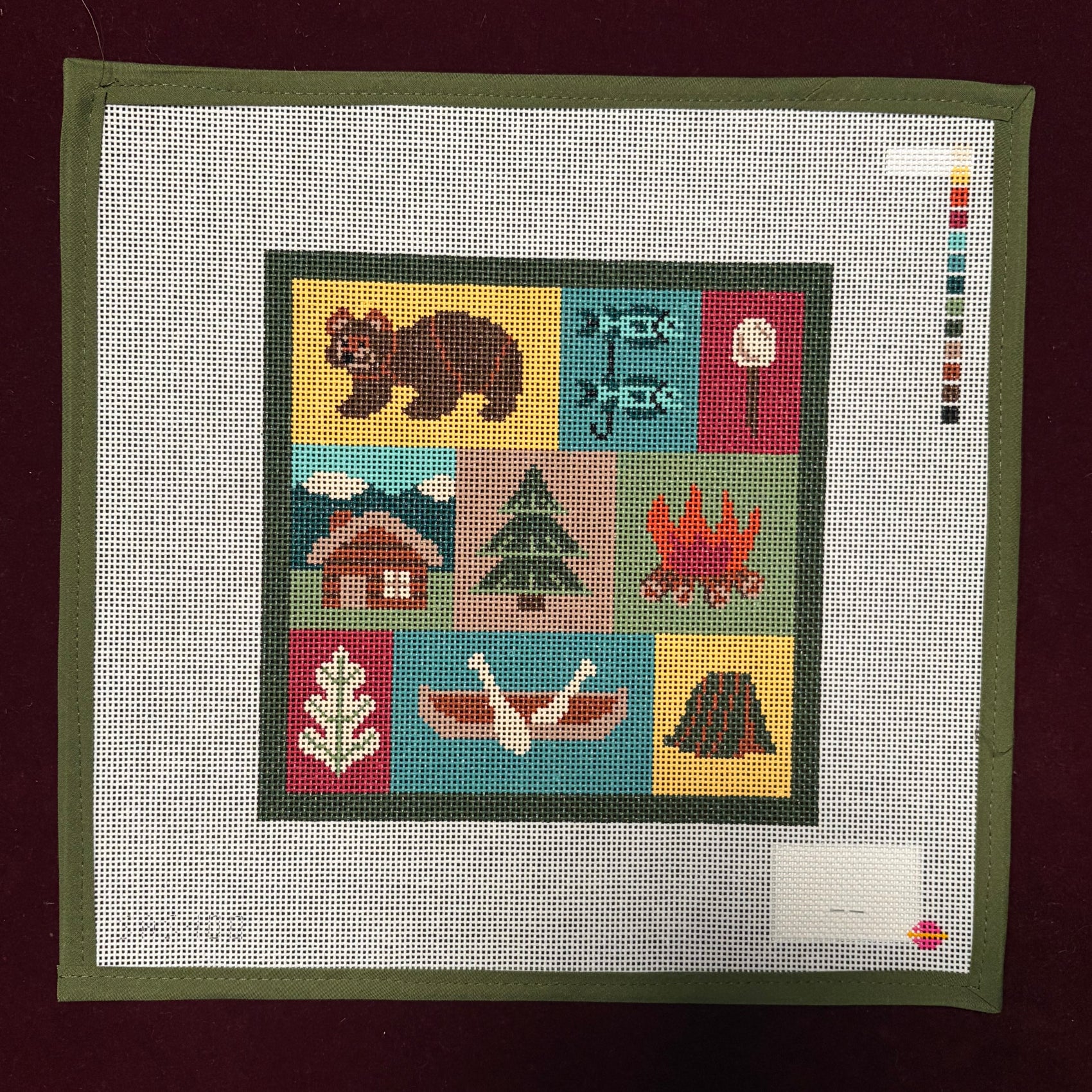 Cabin Patchwork-Canvas-Saturnalia Stitching-The Pepper Pot
