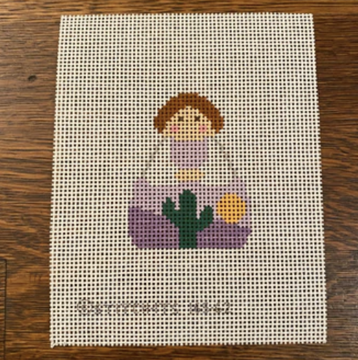 Cactus Angel August Trunk Show-Needlepoint Canvas-KCN Designers-The Pepper Pot Barrington, IL