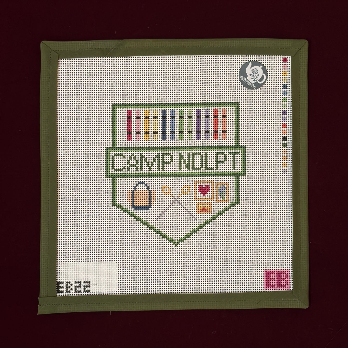 Camp Needlepoint Pennant-Canvas-Elizabeth Brooke-The Pepper Pot