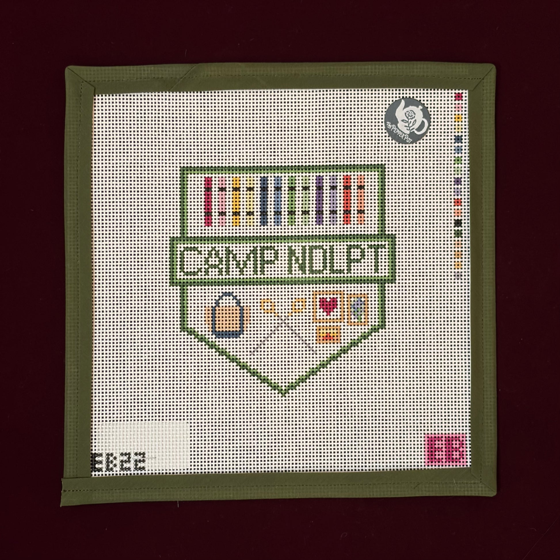 Camp Needlepoint Pennant-Canvas-Elizabeth Brooke-The Pepper Pot
