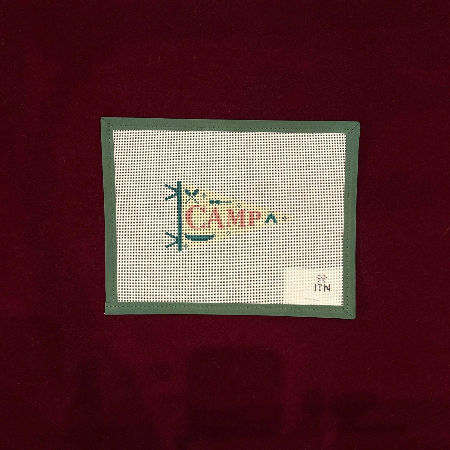 Camp Pennant Banner-Needlepoint Canvas-Ivy & Thread Needlepoint-The Pepper Pot Barrington, IL