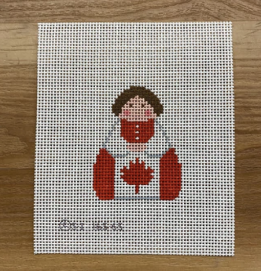 Canada Flag Angel August Trunk Show-Needlepoint Canvas-KCN Designers-The Pepper Pot Barrington, IL