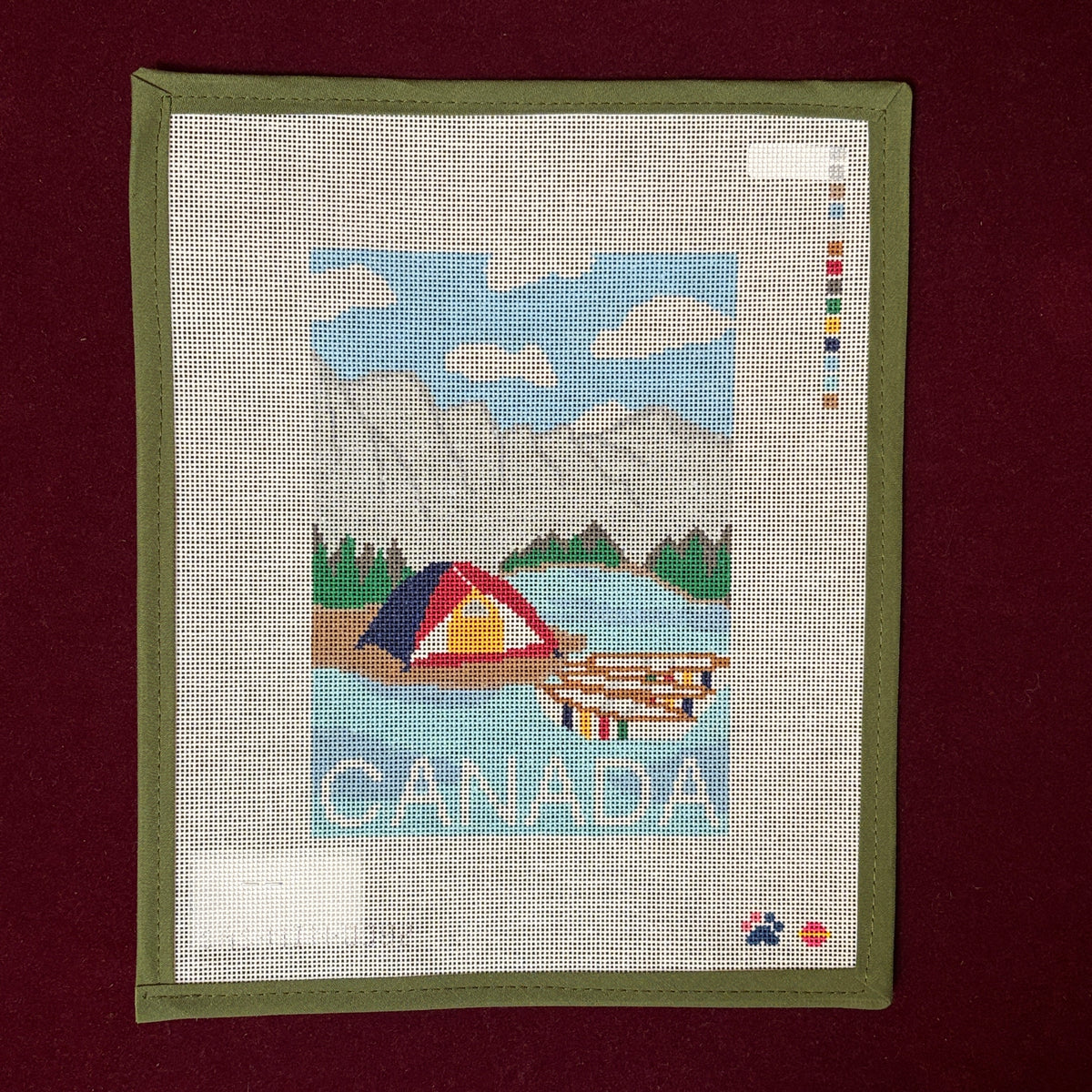 Canada Postcard-Needlepoint Canvas-Saturnalia Stitching-The Pepper Pot Barrington, IL