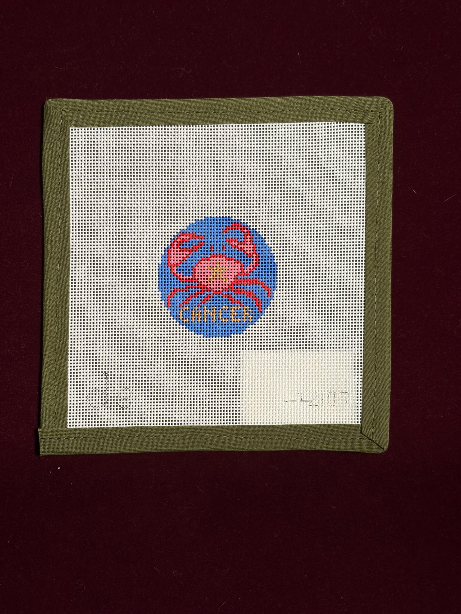 Cancer Tag Design-Canvas-Doolitte Stitchery-The Pepper Pot
