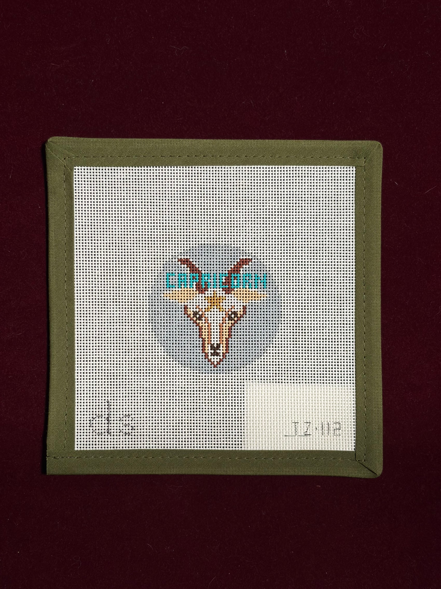 Capricorn Tag Design-Canvas-Doolitte Stitchery-The Pepper Pot