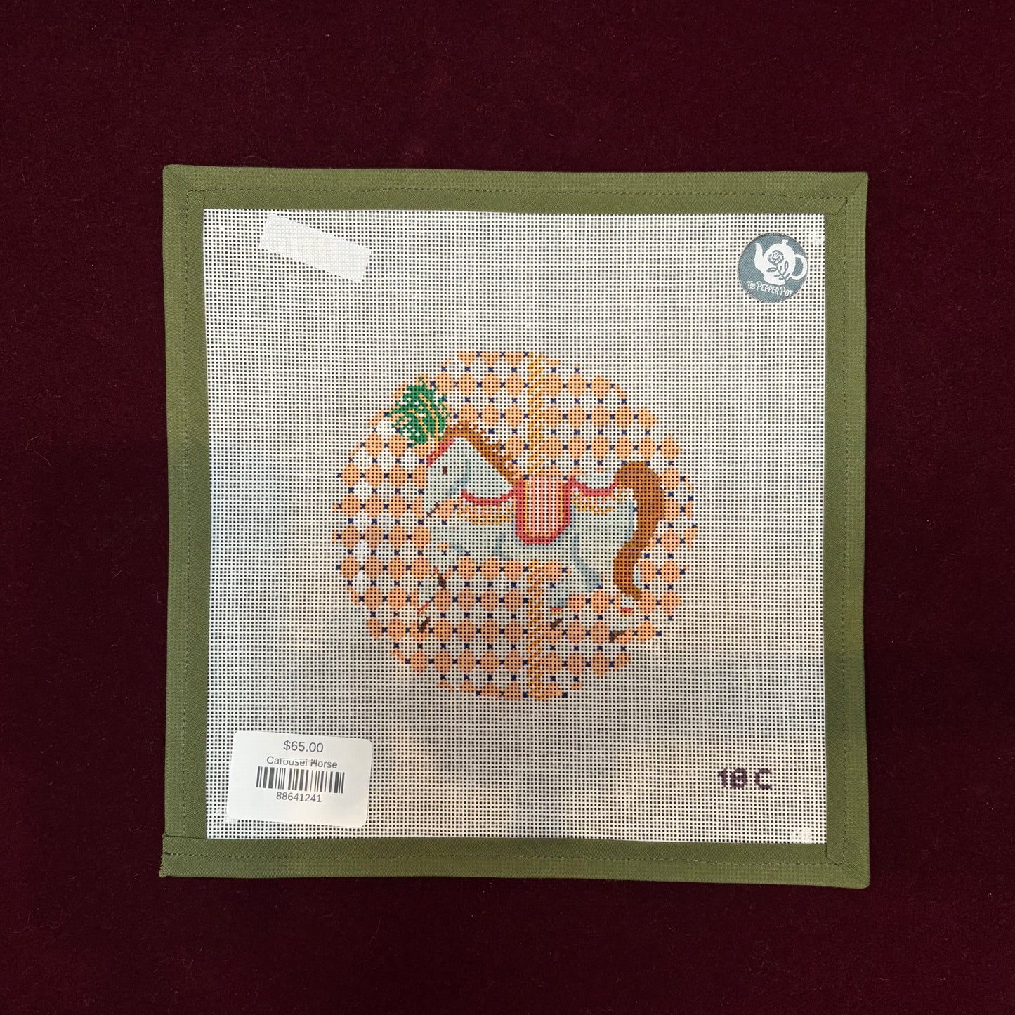 Carousel Horse-Canvas-Plum Stitchery-The Pepper Pot