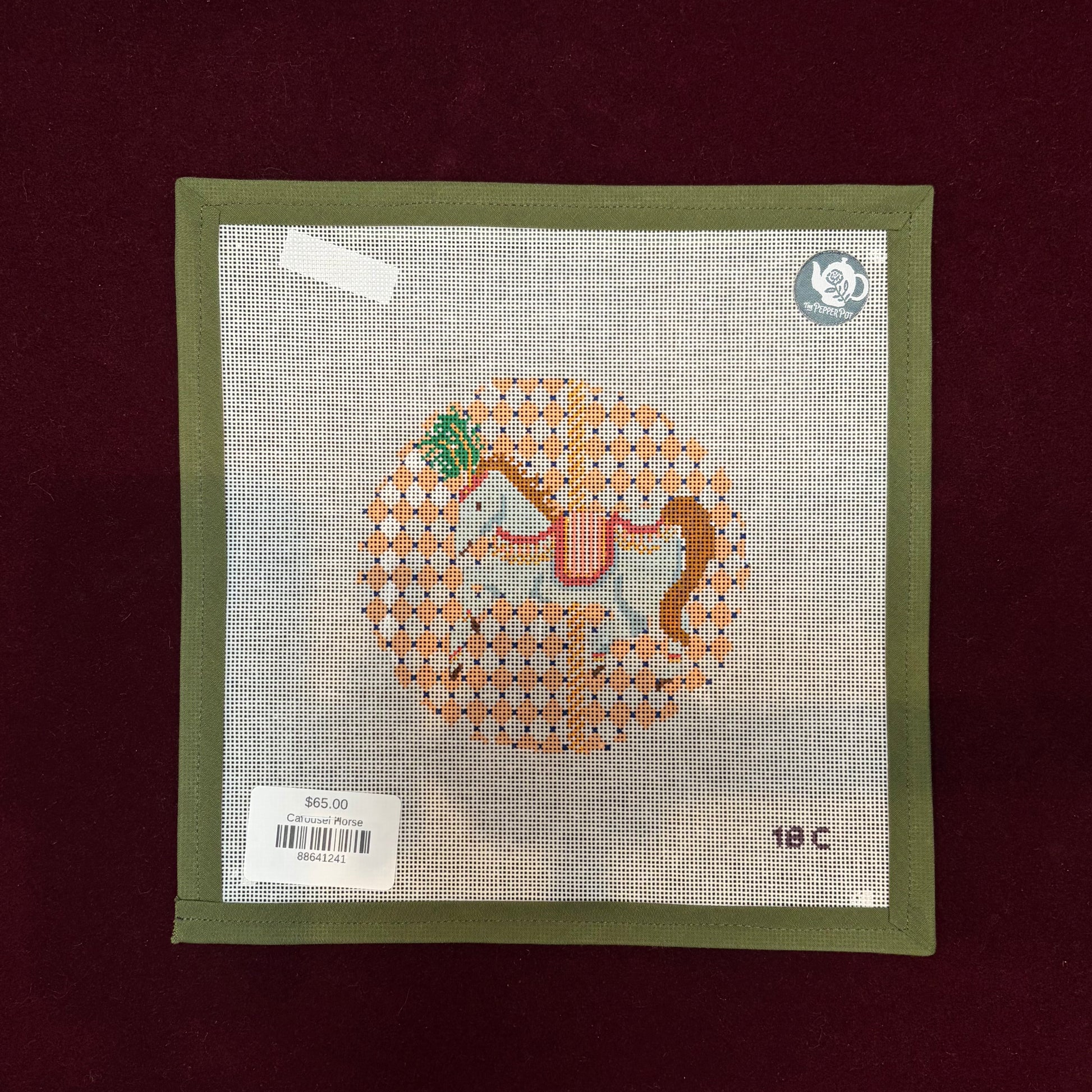 Carousel Horse-Canvas-Plum Stitchery-The Pepper Pot