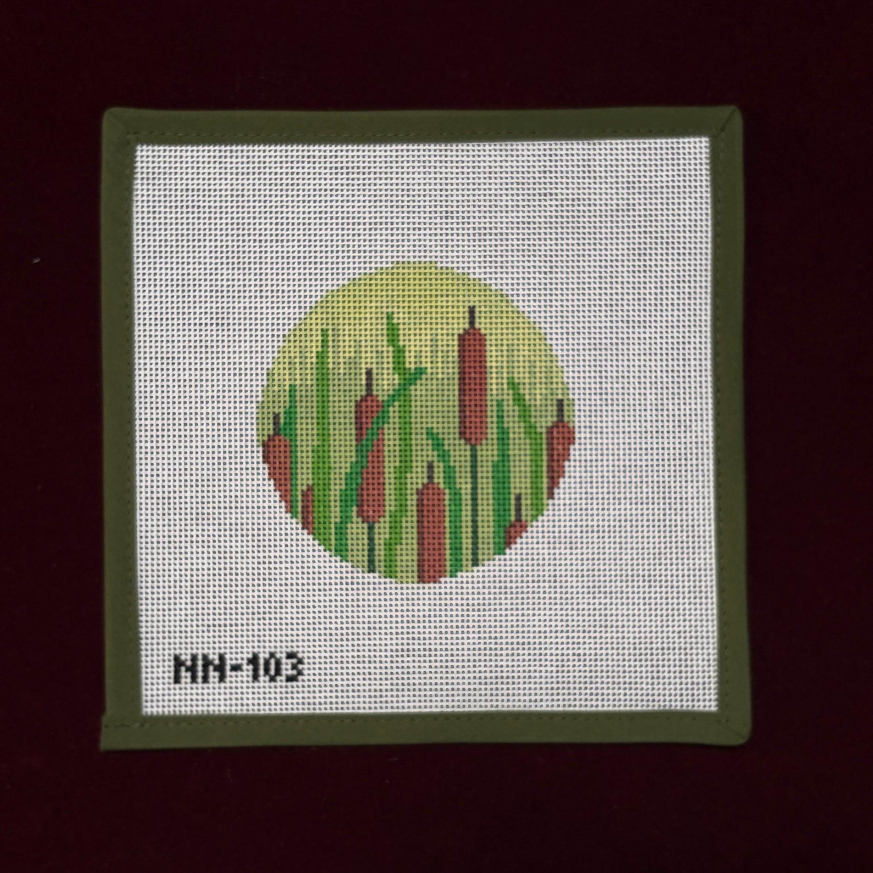 Cat Tails-Needlepoint Canvas-Needle Nola-The Pepper Pot Barrington, IL