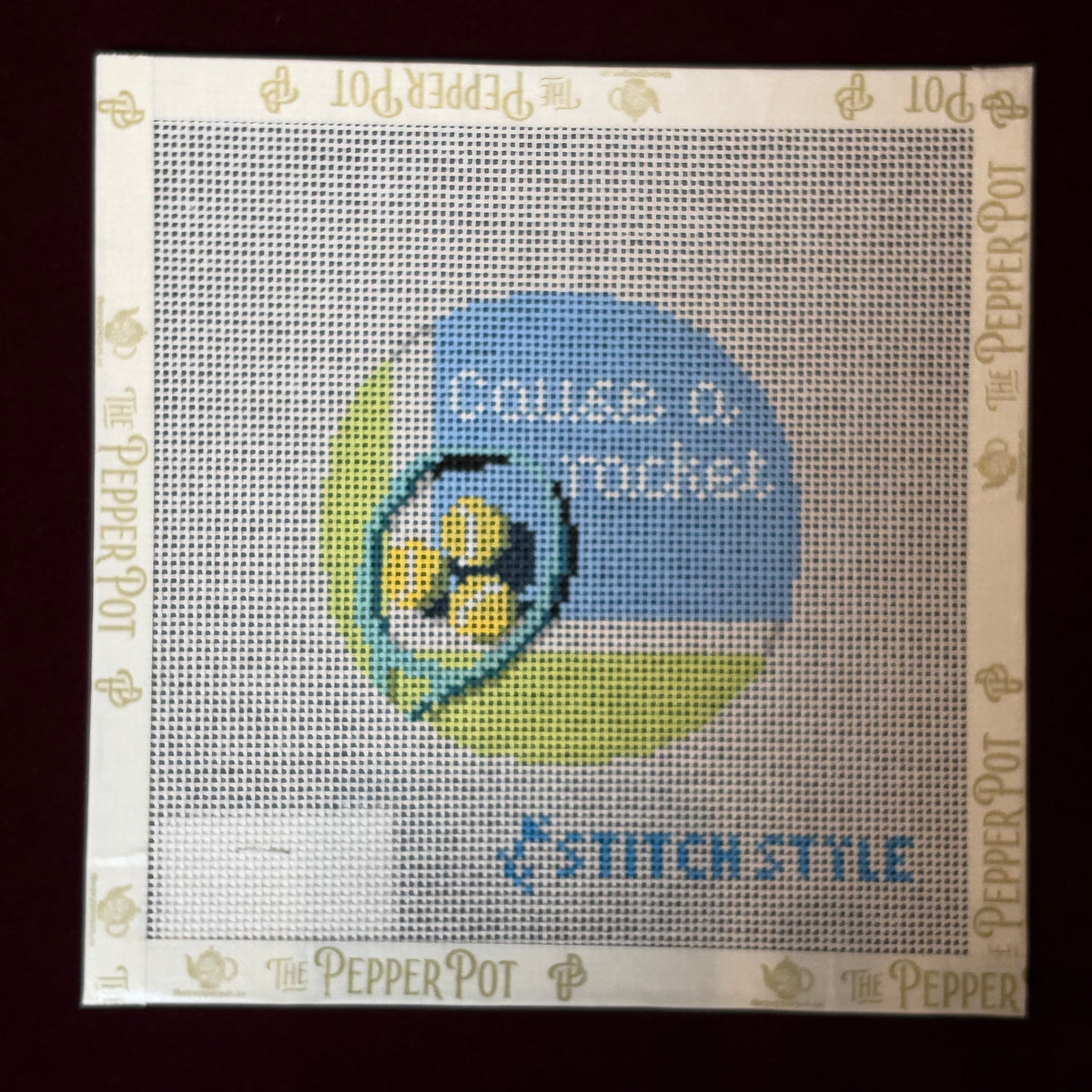 Cause a Racket-Needlepoint Canvas-Stitch Style-The Pepper Pot Barrington, IL